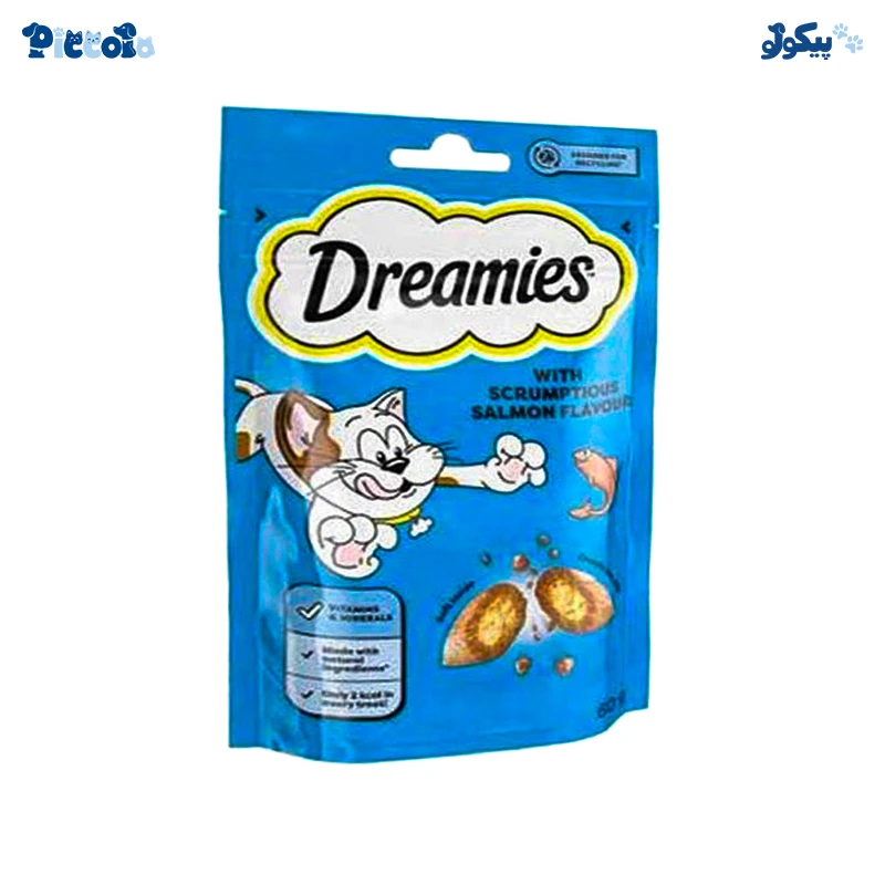تشویقی دریمیز طعم ماهی | Dreamies Fish 60g