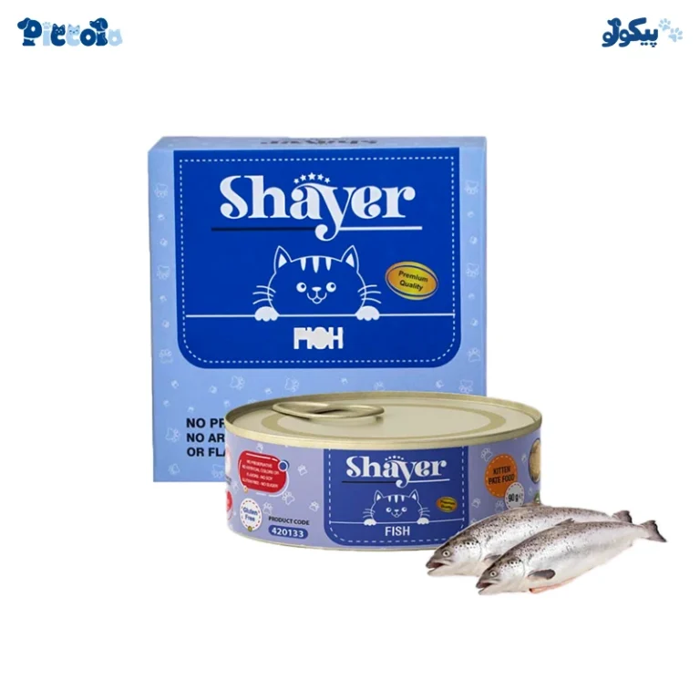 کنسرو بچه گربه پته شایر طعم ماهی | Shayer Kitten Fish pate 90g