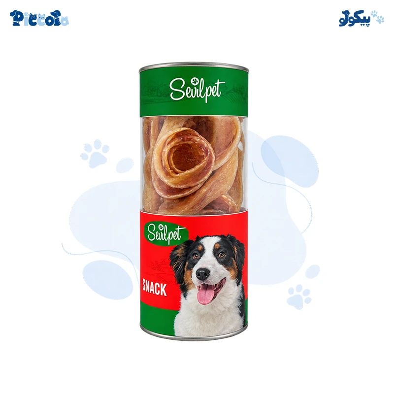 تشویقی طبیعی سگ نای گاو | SevilPet Cattle Trachea