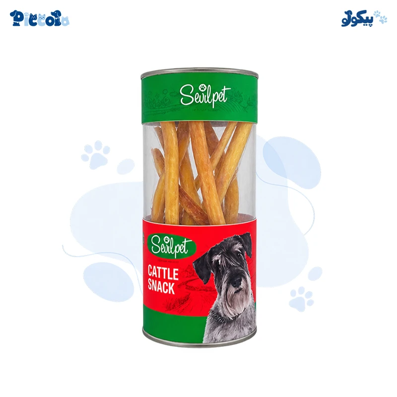 تشویقی طبیعی سگ زردپی گاو | SevilPet Beef Tendon