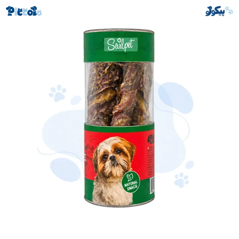 تشویقی طبیعی سگ استخوان کوچک با دورپیچ گوشت | SevilPet beef twisted rib bone