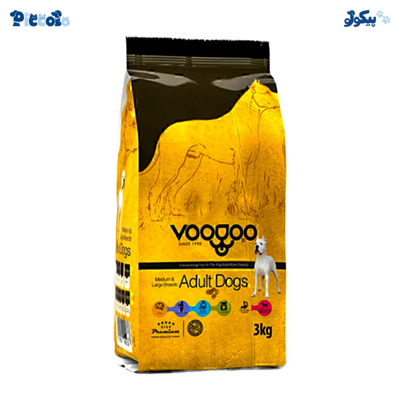 غذای خشک سگ وودو ادالت نژاد بزرگ | Voodoo Adult Large Breed 3kg