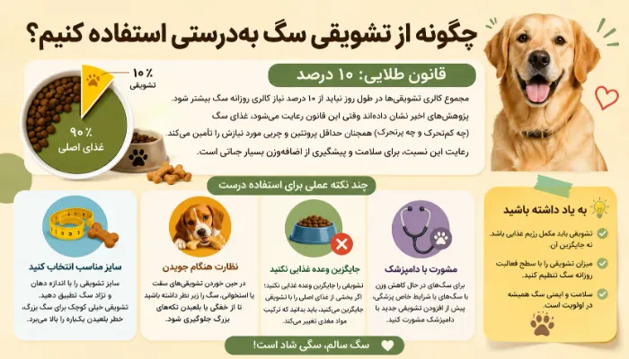استفاده درست از تشویقی سگ 