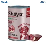 کنسرو سگ شایر نچرال طعم دل و جگر در سس مخصوص | Shayer Natural Heart and Liver 400g