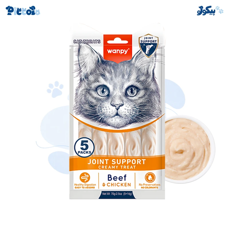 بستنی گربه ونپی مفاصل طعم گوشت و مرغ | Wanpy Joint Support Beef & Chicken