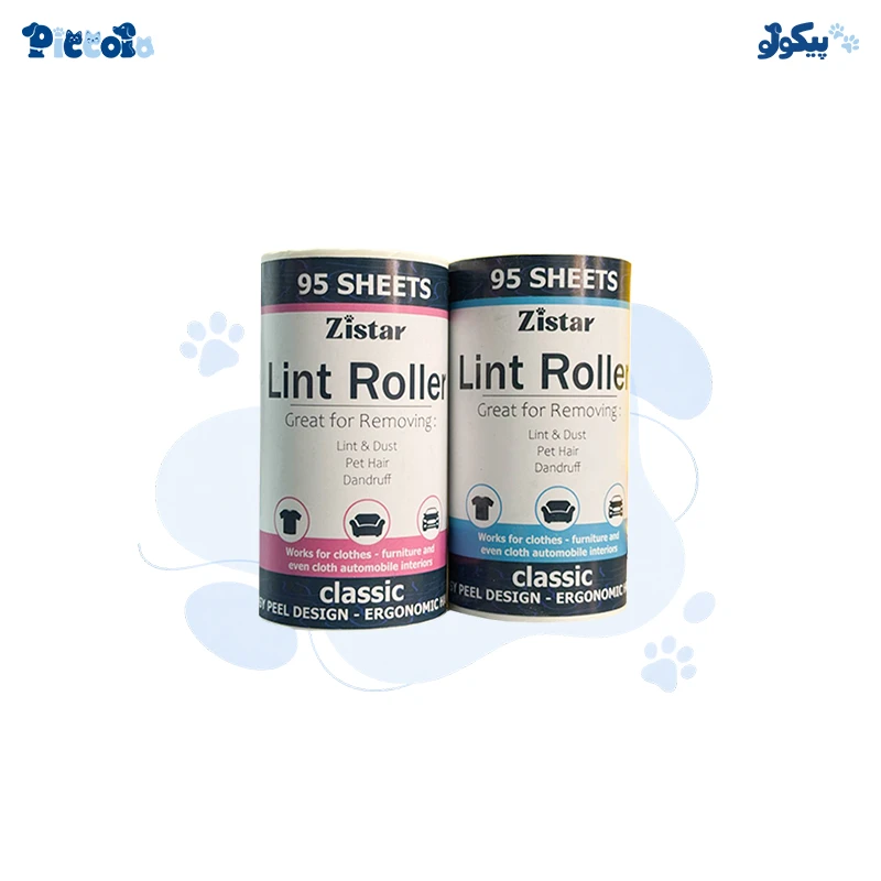 zistar-fur-remover-roll-X2 یدک پرزگیر رولی زیستار 95 برگ 2 عددی | Zistar Lint Roller Refill 95 Sheets 2pcs